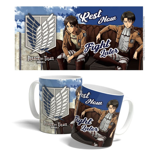 Attack on Titan Tasse Rest Now, Fight Later 325 ml - Smalltinytoystore