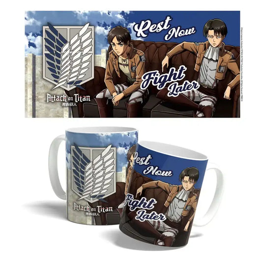 Attack on Titan Tasse Rest Now, Fight Later 325 ml - Smalltinytoystore