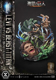 Attack on Titan Ultimate Premium Masterline Series Statue 1/4 Levi Versus Beast Titan Bonus Version 73 cm - Smalltinytoystore
