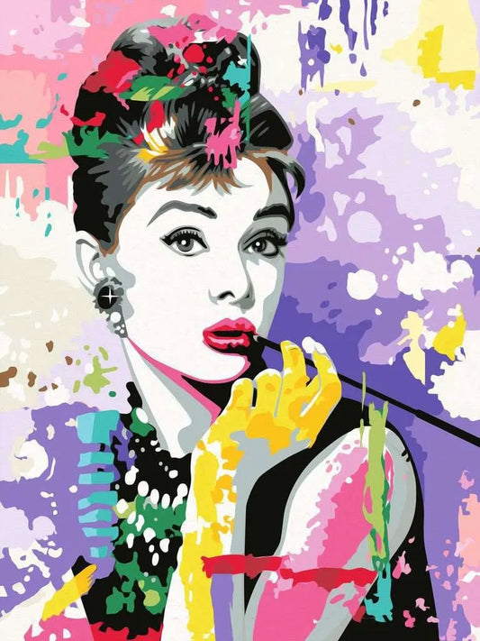 Audrey Hepburn CreArt Malen nach Zahlen Malset 30 x 40 cm - Smalltinytoystore