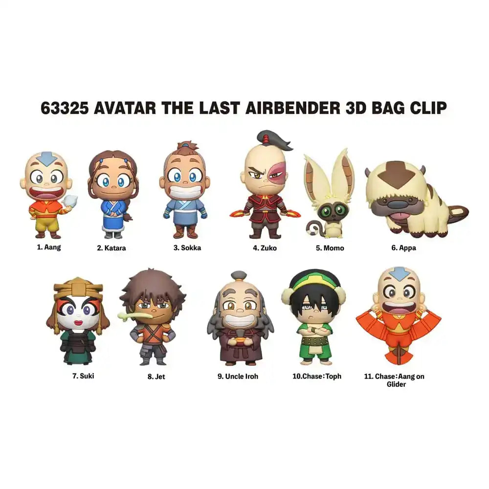 Avatar - Der Herr der Elemente 3D PVC-Taschenanhänger Series 1 Display (24) - Smalltinytoystore