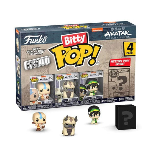 Avatar Der Herr der Elemente Bitty POP! Vinyl Figuren 4er-Pack Aang 2,5 cm - Smalltinytoystore