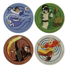 Avatar Der Herr der Elemente Untersetzer 4er-Pack - Smalltinytoystore