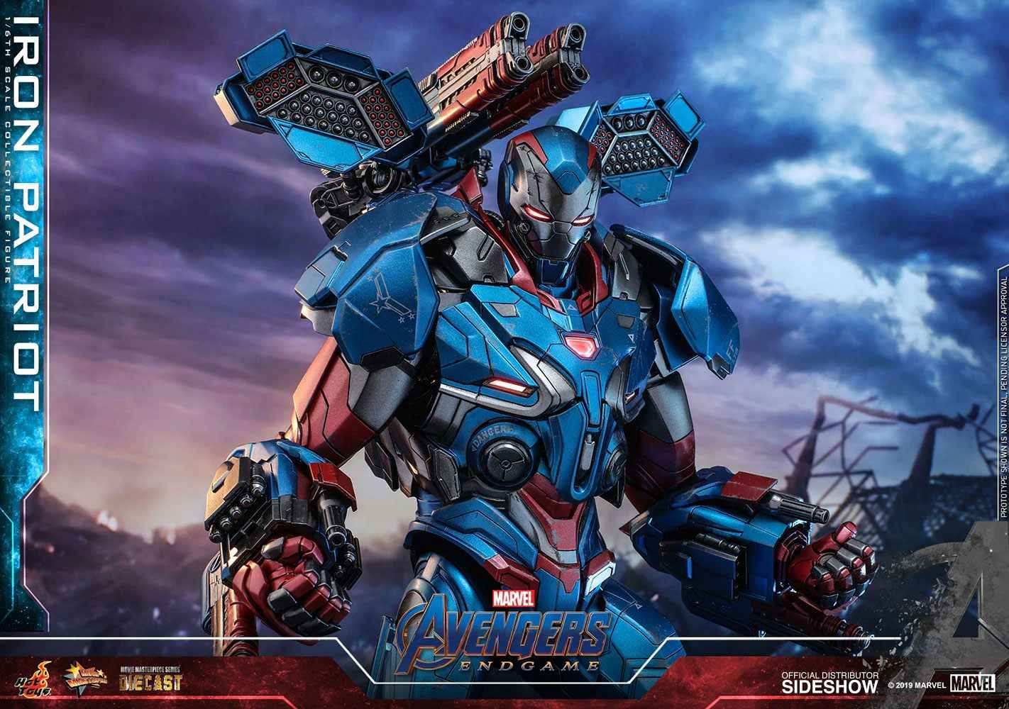 Avengers Endgame Movie Masterpiece Series Diecast 1/6 Iron Patriot 32 cm - Smalltinytoystore