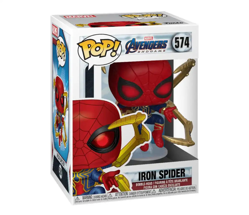 Avengers: Endgame POP! Movies Vinyl Figur Iron Spider w/Nano Gauntlet 9 cm - Smalltinytoystore