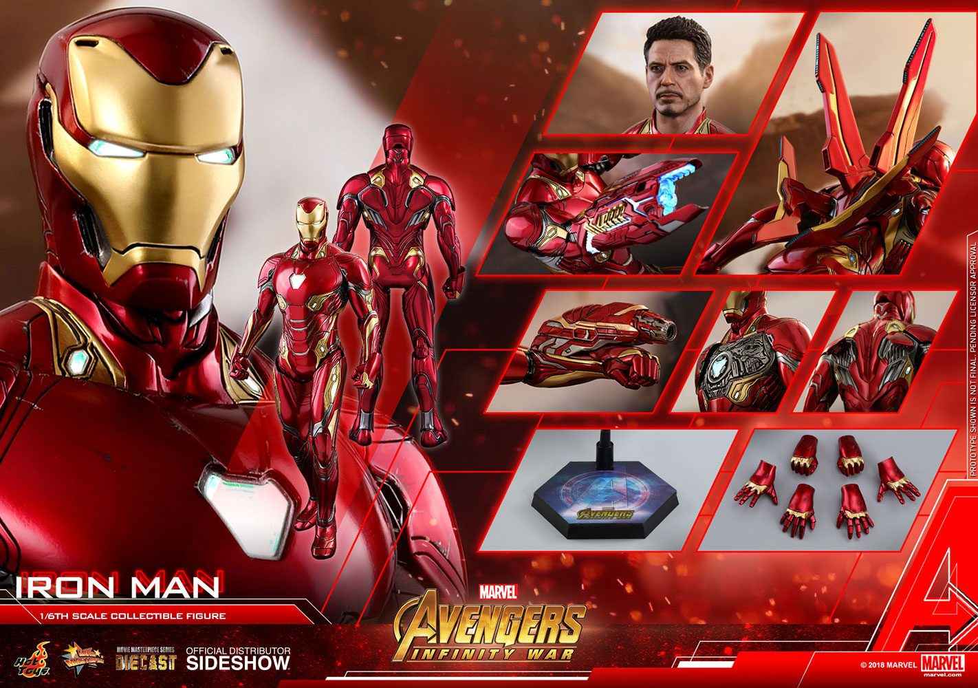 Avengers Infinity War Diecast Movie Masterpiece 1/6 Iron Man 32 cm - Smalltinytoystore