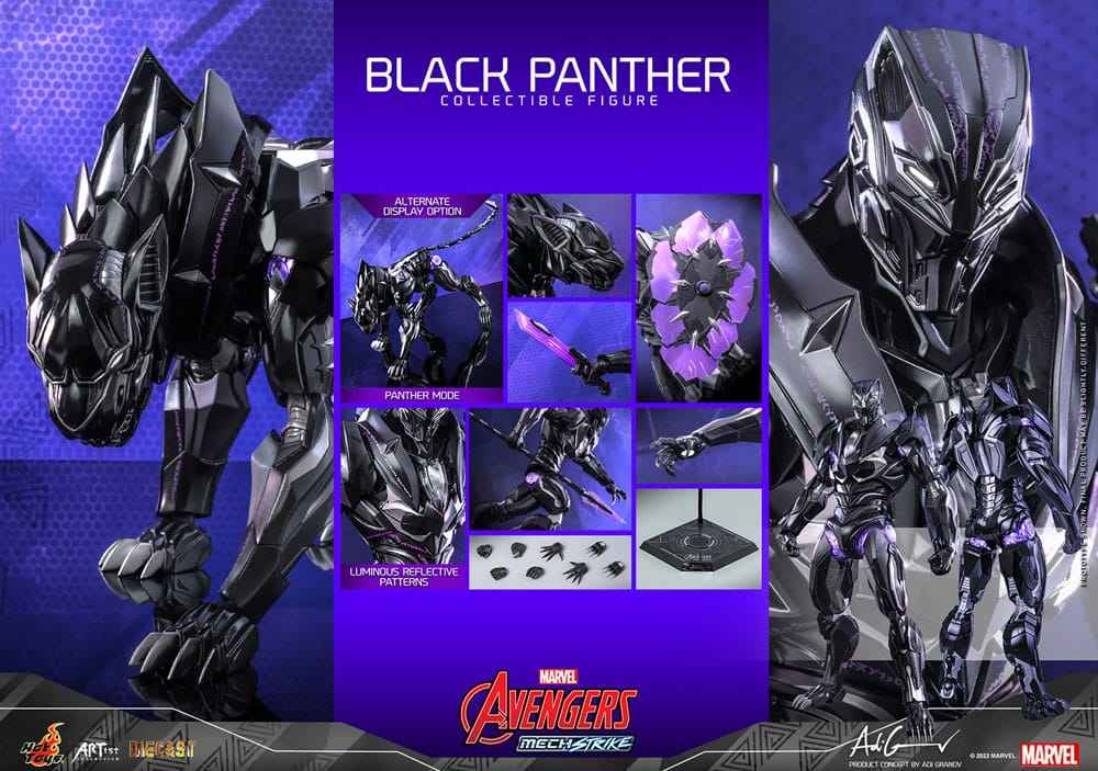 Avengers Mech Strike Artist Collection Diecast Black Panther 35 cm - Smalltinytoystore