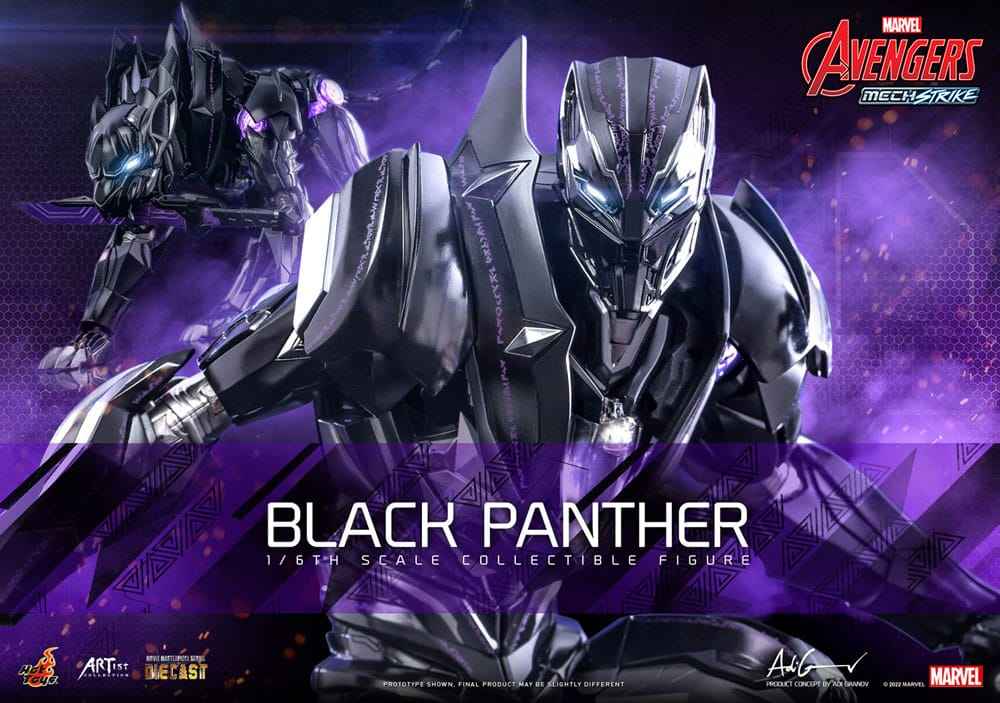 Avengers Mech Strike Artist Collection Diecast Black Panther 35 cm - Smalltinytoystore