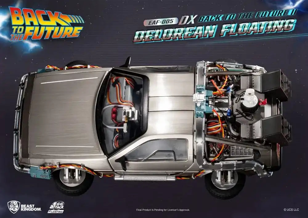 Back to the Future Egg Attack Floating Statue Back to the Future II DeLorean Deluxe Version heo EU Exclusive 20 cm VERPACKUNG BESCHÄDIGT