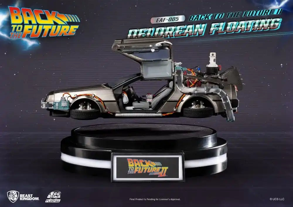 Back to the Future Egg Attack Floating Statue Back to the Future II DeLorean Standard Version 20 cm - Smalltinytoystore