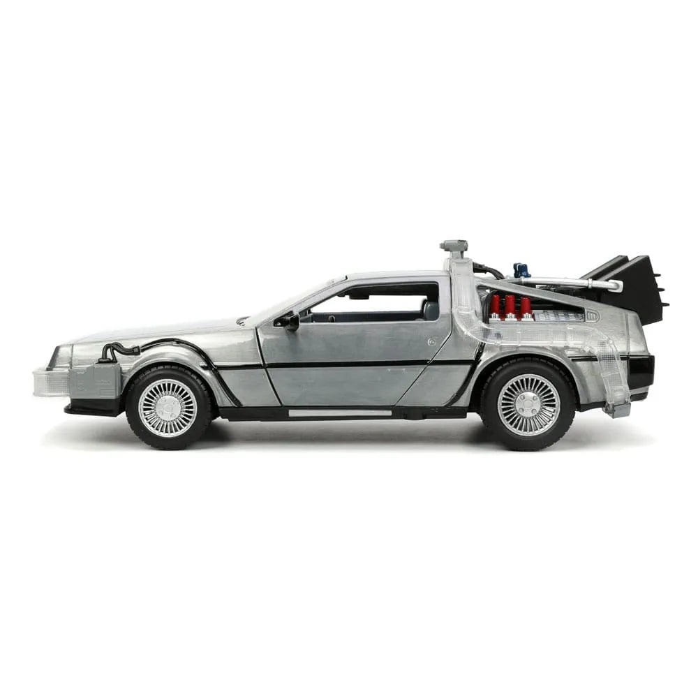 Back to the Future Hollywood Rides Diecast Modell 1/24 Back to the Future 1 Time Machine - Smalltinytoystore