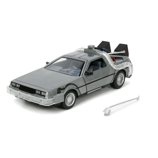 Back to the Future Hollywood Rides Diecast Modell 1/24 Back to the Future 1 Time Machine - Smalltinytoystore