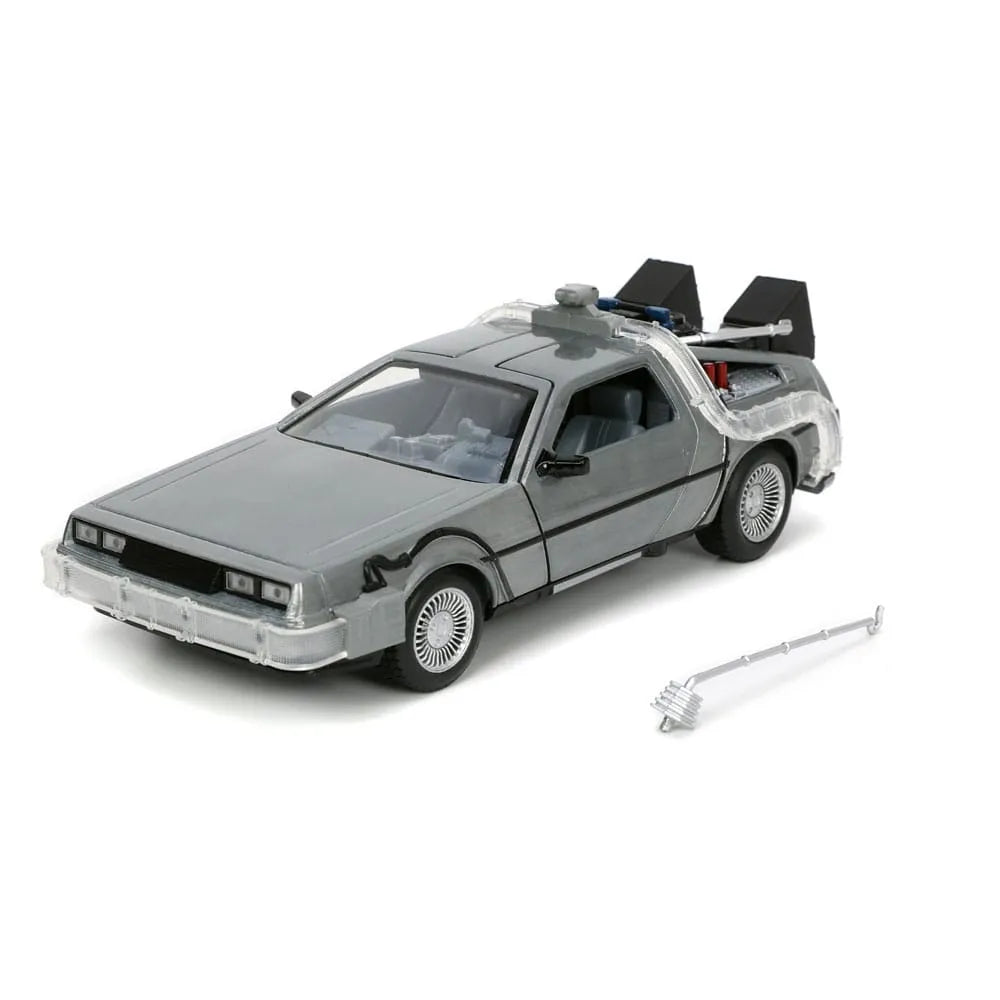 Back to the Future Hollywood Rides Diecast Modell 1/24 Back to the Future 1 Time Machine - Smalltinytoystore