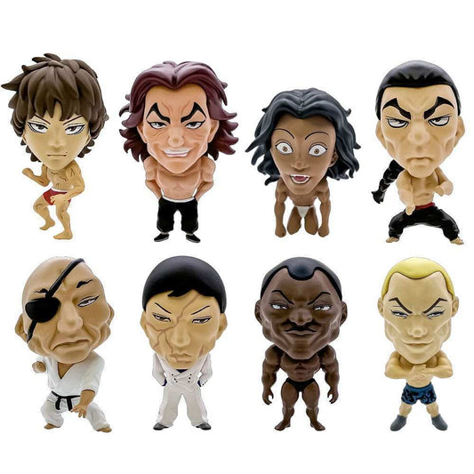 Baki Hanma 16d Collectible Figure Collection PVC Minifiguren 8er-Pack Baki Hanma 6 cm - Smalltinytoystore