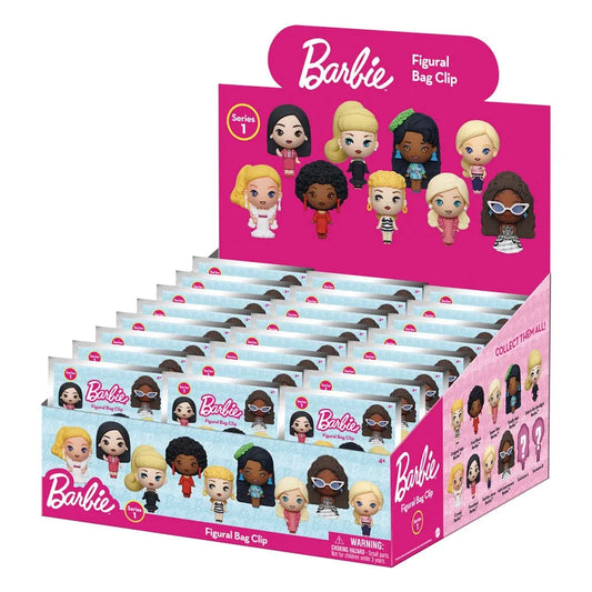 Barbie 3D PVC-Taschenanhänger Serie 1 Display (24) - Smalltinytoystore