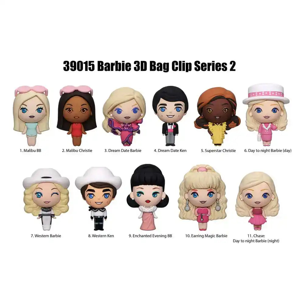 Barbie 3D PVC-Taschenanhänger Serie 2 Display  (24)