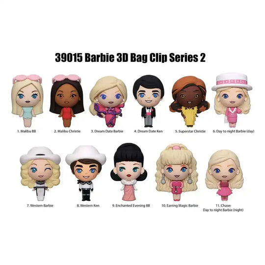 Barbie 3D PVC-Taschenanhänger Serie 2 Display  (24)