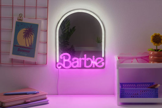 Barbie Wand-Spiegel Neon 27 cm - Smalltinytoystore
