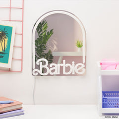 Barbie Wand-Spiegel Neon 27 cm - Smalltinytoystore