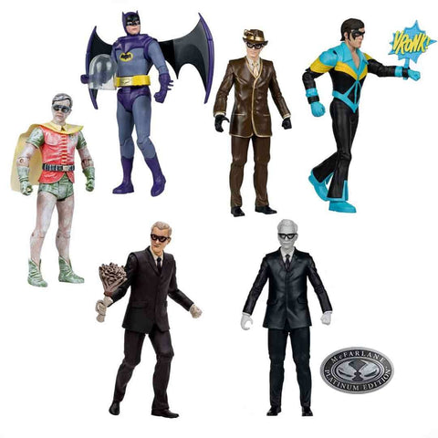 DC Retro Batman 66 Wave 10 (6 er Set) Alfred Nightwing Bookworm Wax Robin Space Batman