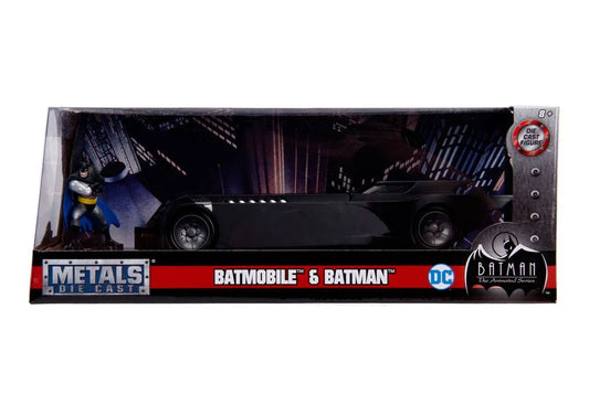Batman Animated Series Metals Diecast Modell 1/24 Batmobile mit Figur - Smalltinytoystore