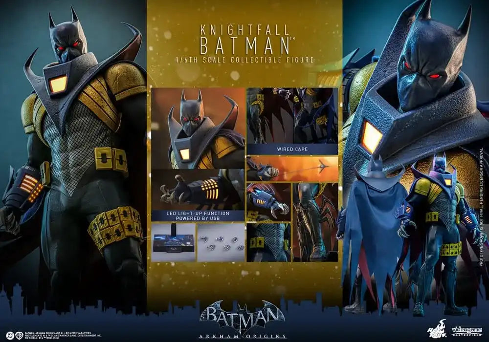 Batman: Arkham Origins Videogame Masterpiece Actionfigur 1/6 Knightfall Batman 32 cm - Smalltinytoystore