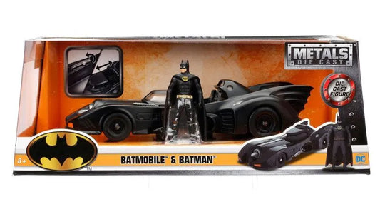 Batman Diecast Modell 1/24 1989 Batmobile mit Figur - Smalltinytoystore
