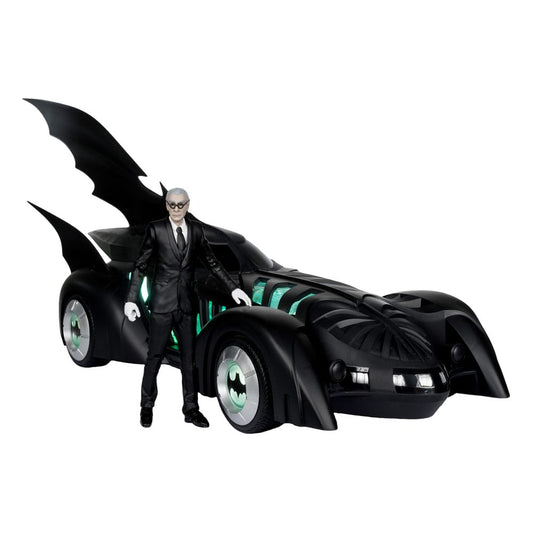 Batman Forever DC Multiverse Actionfigur mit Fahrzeug Alfred Pennyworth & Batmobile (Gold Label) 79 cm - Smalltinytoystore