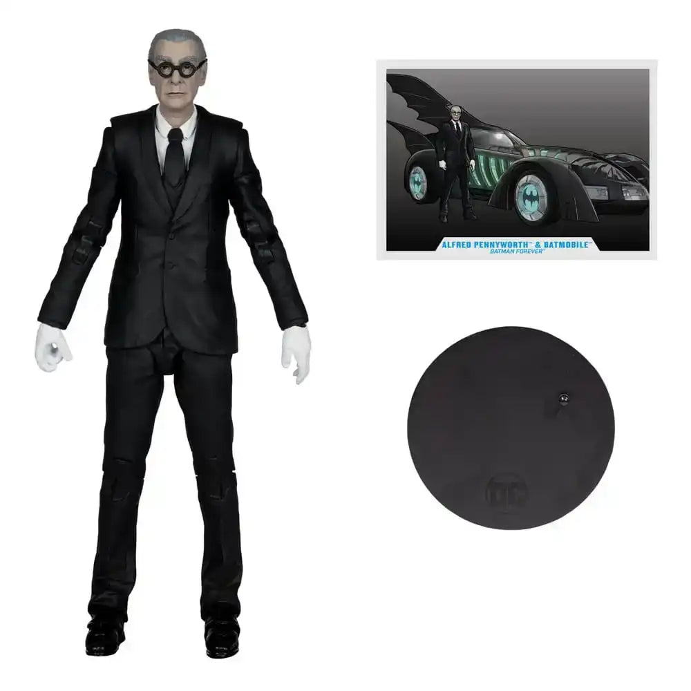 Batman Forever DC Multiverse Actionfigur mit Fahrzeug Alfred Pennyworth & Batmobile (Gold Label) 79 cm - Smalltinytoystore