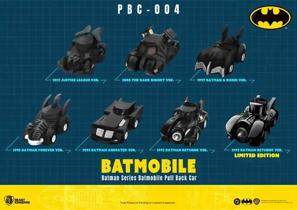 Batman Pull Back Car Series Rückzug-Autos Blind Box 6er-Pack - Smalltinytoystore