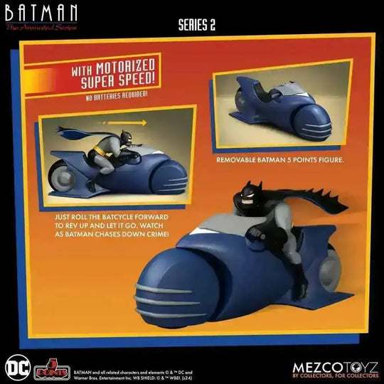 Batman the Animated Series 2 5 Points Actionfigur Batman & Batcycle 10 cm - Smalltinytoystore