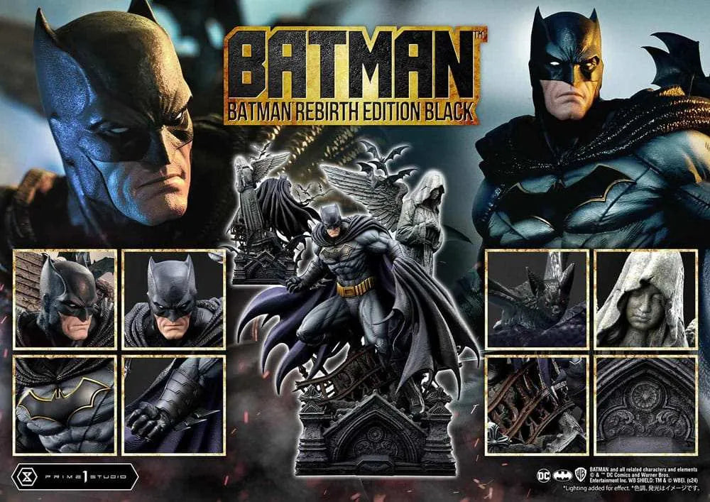 Batman Ultimate Premium Masterline Series Statue 1/4 Batman Rebirth Edition Black Deluxe Bonus Version 71 cm - Smalltinytoystore