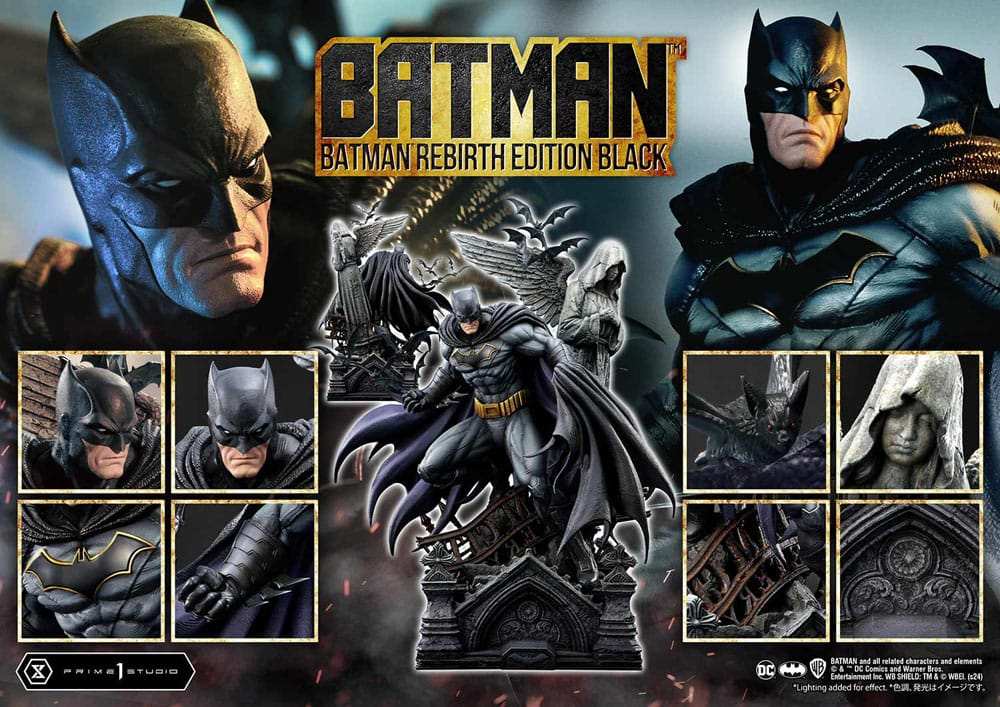 Batman Ultimate Premium Masterline Series Statue 1/4 Batman Rebirth Edition Black Deluxe Version 71 cm - Smalltinytoystore