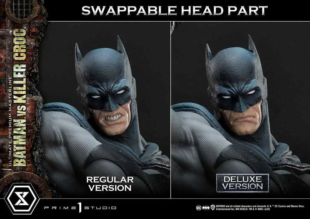 Batman Ultimate Premium Masterline Series Statue Batman Versus Killer Croc Deluxe Version 71 cm - Smalltinytoystore