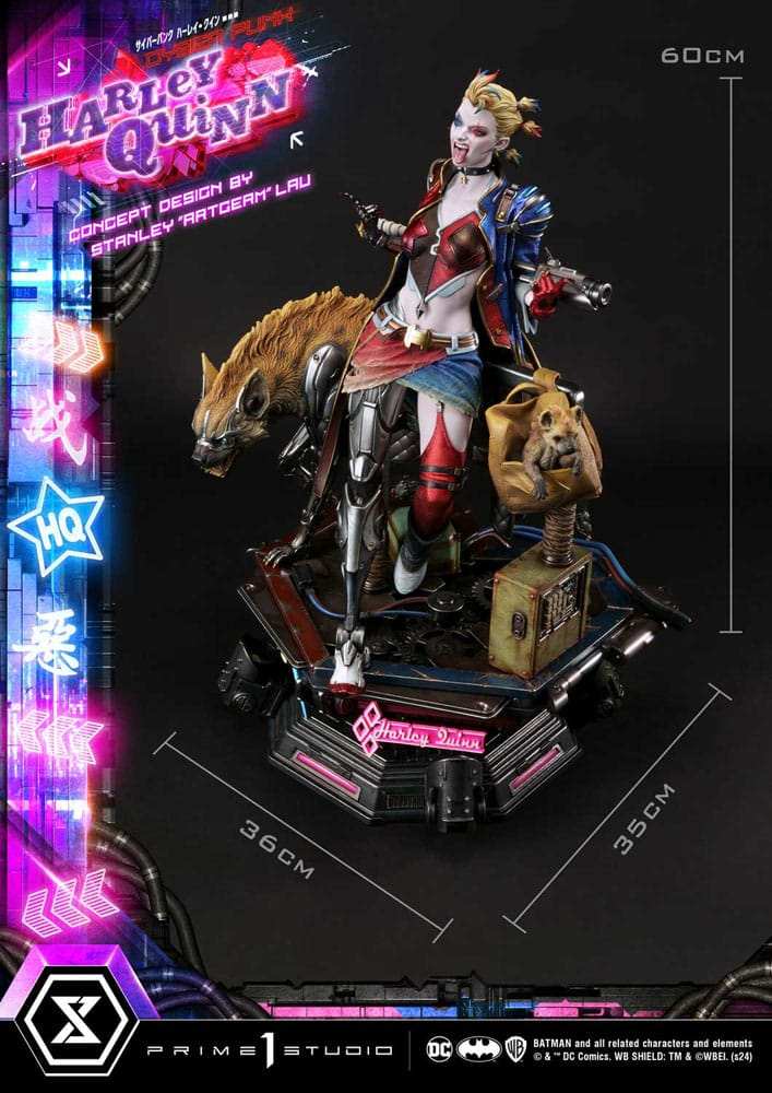 Batman Ultimate Premium Masterline Series Statue Cyberpunk Harley Quinn 60 cm - Smalltinytoystore