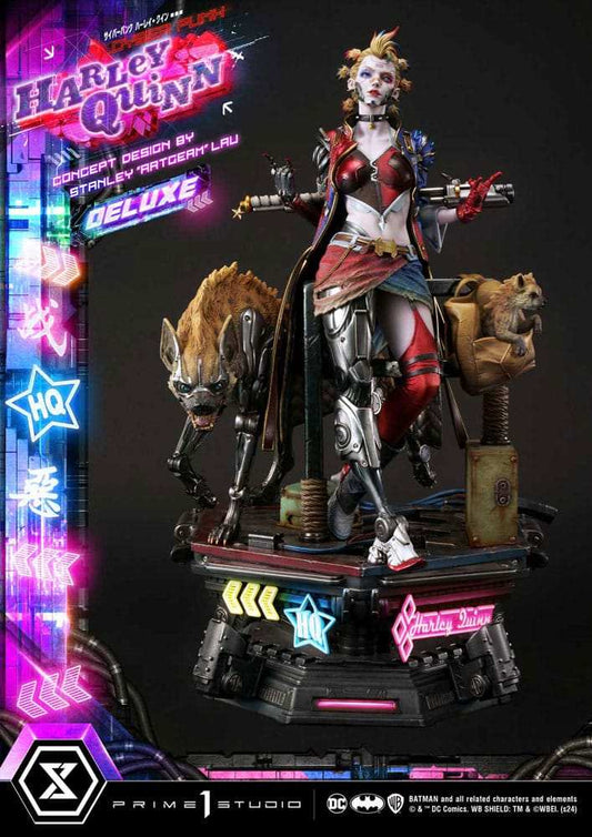 Batman Ultimate Premium Masterline Series Statue Cyberpunk Harley Quinn Deluxe Version 60 cm - Smalltinytoystore