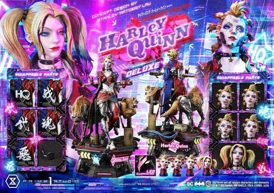 Batman Ultimate Premium Masterline Series Statue Cyberpunk Harley Quinn Deluxe Version 60 cm - Smalltinytoystore