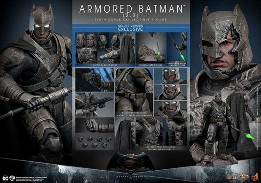 Batman v Superman Dawn of Justice Movie Masterpiece 1/6 Armored Batman 2.0 (Deluxe Version) 33 cm HOT TOYS - Smalltinytoystore