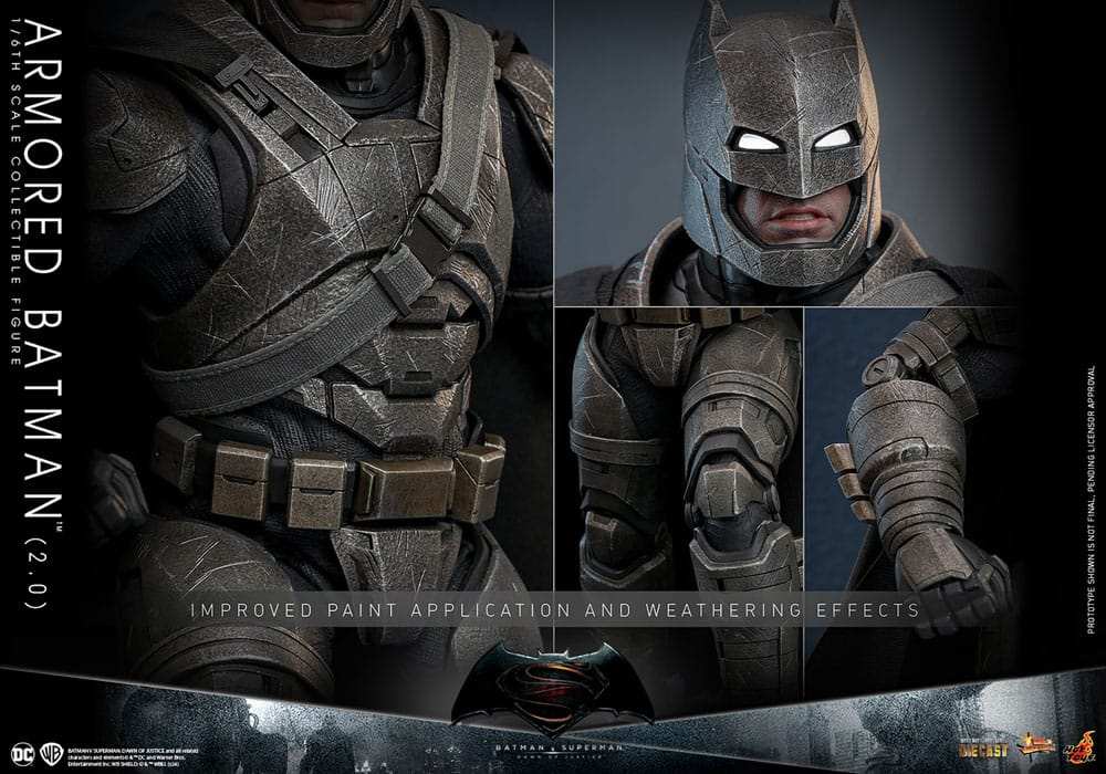 Batman v Superman Dawn of Justice Movie Masterpiece 1/6 Armored Batman 2.0 HOT TOYS - Smalltinytoystore