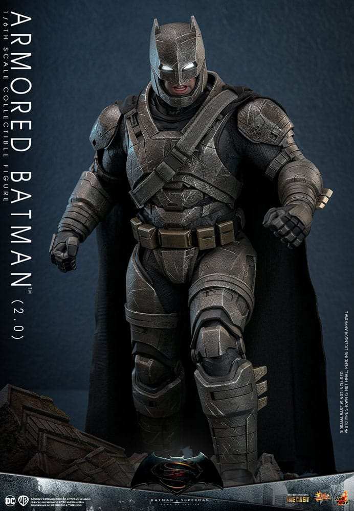 Batman v Superman Dawn of Justice Movie Masterpiece 1/6 Armored Batman 2.0 HOT TOYS - Smalltinytoystore