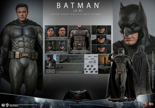 Batman v Superman Dawn of Justice Movie Masterpiece Actionfigur 1/6 Batman 2.0 32 cm HOT TOYS - Smalltinytoystore