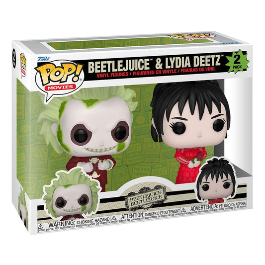 Beetlejuice 2 POP! Animation Vinyl Figuren 2er-Pack Beetlejuice & Lydia Deetz 9 cm - Smalltinytoystore