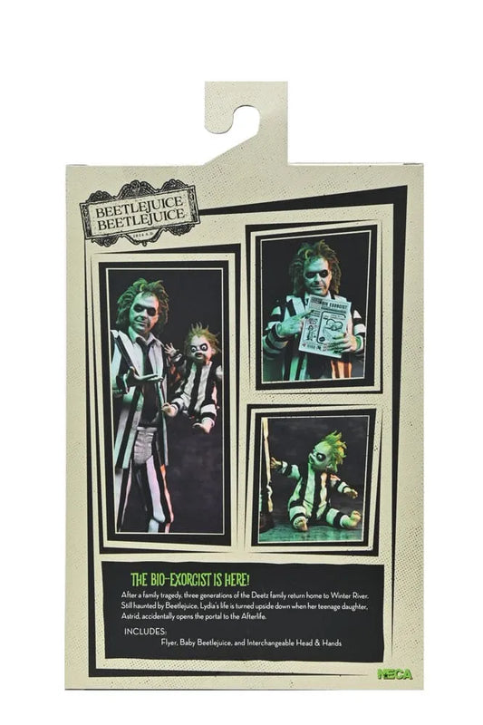 Beetlejuice Beetlejuice Actionfigur 7 Scale Ultimate Striped Suit Beetlejuice 18 cm - Smalltinytoystore