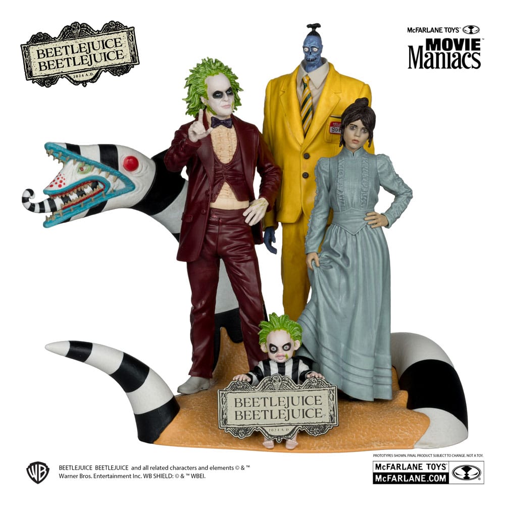Beetlejuice Beetlejuice Movie Maniacs PVC Statuen 4er-Pack 15 cm - Smalltinytoystore