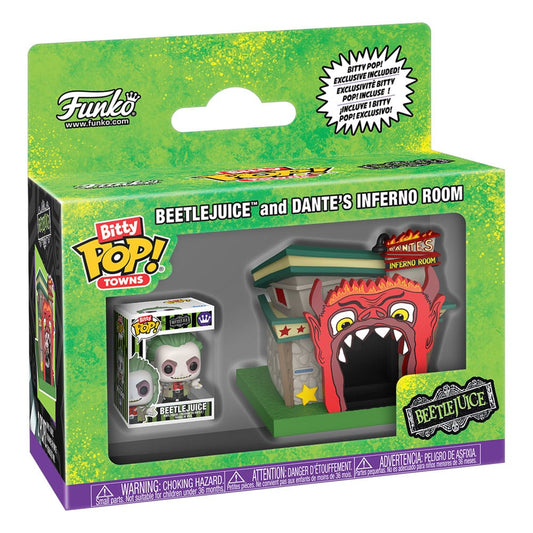 Beetlejuice Bitty POP! Towns Vinyl Figur Beetlejuice and Dante's Inferno Room - Smalltinytoystore