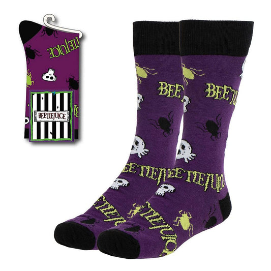 Beetlejuice Socken Lila 38-45 - Smalltinytoystore