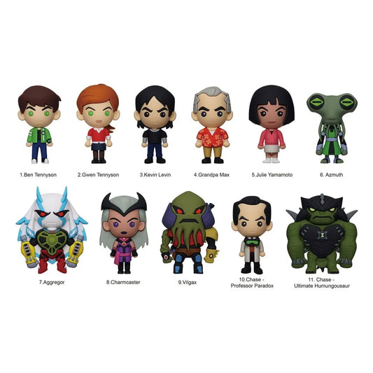 Ben 10 3D PVC-Taschenanhänger Display (24) - Smalltinytoystore