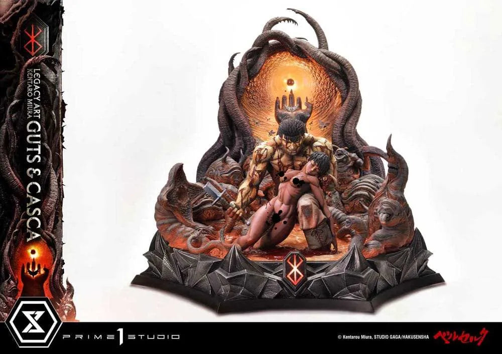 Berserk Ultimate Legacy Art Kentaro Miura Statue 1/4 Guts & Casca 72 cm - Smalltinytoystore