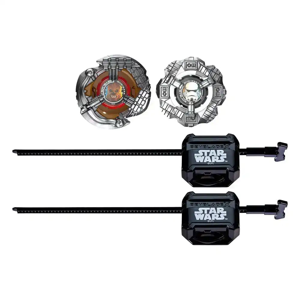 Beyblade X und Star Wars Collab Chewbacca 4-80LF vs. Stormtrooper 5-70B