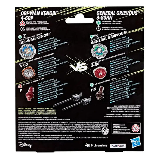Beyblade X und Star Wars Collab, Obi-Wan Kenobi 4-60P vs. General Grievous 3-80HN